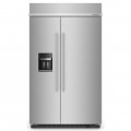 KitchenAid - 29.4 Cu. Ft. Side-by-Side Built-In Refrigerator with Ice and Water Disp-6512880enser - Stainless steel-6512880