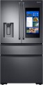 Samsung - Family Hub 22.2 Cu. Ft. 4-Door French Door Counter-Depth Refrigerator - Fingerprint Resistant Black Stainless Stee-5767601l