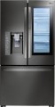 LG - 29.6 Cu. Ft. French InstaView Door-in-Door Smart Wi-Fi Enabled Refrigerator - Black stainless steel