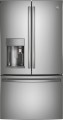 GE - Profile Series 22.2 Cu. Ft. French Door Counter-Depth Refrigerator with Keurig Brewing System - Stainless steel