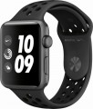 Apple - Refurbished Apple Watch Nike+ Series 3 (GPS), 42mm Space Gray Aluminum Case with Anthracite/Black Nike Sport Band - Space Gray Aluminum