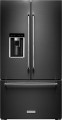 KitchenAid - 23.8 Cu. Ft. French Door Counter-Depth Refrigerator - Black stainless steel