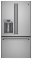 Café - 22.1 Cu. Ft. Counter-Depth Frost-Free French Door Refrigerator with Thru-the-Door Ice and Water - Stainless steel