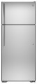 GE - 17.5 Cu. Ft. Frost-Free Top-Freezer Refrigerator - Stainless steel