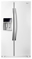 Whirlpool - 19.9 Cu. Ft. Side-by-Side Counter-Depth Refrigerator - White Ice
