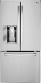 LG - 24.2 Cu. Ft. French Door Refrigerator with Thru-the-Door Ice and Water - Stainless steel