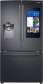 Samsung - Family Hub 24.2 Cu. Ft. 3-Door French Door Refrigerator - Fingerprint Resistant Black Stainless Steel