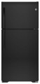 GE - 18.2 Cu. Ft. Frost-Free Top-Freezer Refrigerator - Black