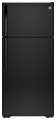 GE - 15.6 Cu. Ft. Frost-Free Top-Freezer Refrigerator - Black