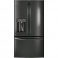 GE - 22.2 Cu. Ft. French Door Counter-Depth Refrigerator - Black stainless steel-5968208