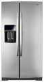 Whirlpool - 19.9 Cu. Ft. Side-by-Side Counter-Depth Refrigerator - Monochromatic Stainless Steel