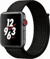 Apple - Apple Watch Nike+ Series 3 (GPS + Cellular), 42mm Space Gray Aluminum Case with Black/Pure Platinum Nike Sport Loop - Space Gray Aluminum
