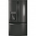 GE - Profile Series 22.2 Cu. Ft. French Door Counter-Depth Refrigerator with Hands-Free AutoFill - Black stainless steel