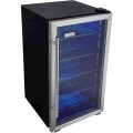 Danby - Designer 120-Can Beverage Cooler - Black stainless steel
