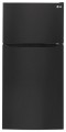 LG - 20.2 Cu. Ft. Top-Freezer Refrigerator - Smooth Black