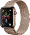 Apple - Apple Watch Series 4 (GPS + Cellular), 44mm Gold Stainless Steel Case with Gold Milanese Loop - Gold Stainless Steel