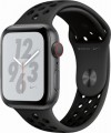 Apple - Apple Watch Nike+ Series 4 (GPS + Cellular), 44mm Space Gray Aluminum Case with Anthracite/Black Nike Sport Band - Space Gray Aluminum