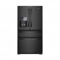 Whirlpool - 24.5 Cu. Ft. 4-Door French Door Refrigerator - Black