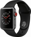 Apple - Apple Watch Series 3 (GPS + Cellular), 38mm Space Gray Aluminum Case with Black Sport Band - Space Gray Aluminum-6139708