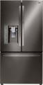 LG - 29.6 Cu. Ft. French Door-in-Door Smart Wi-Fi Enabled Refrigerator - Black stainless steel