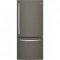 GE - 20.9 Cu. Ft. Bottom-Freezer Refrigerator - Slate