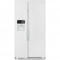Amana - 24.5 Cu. Ft. Side-by-Side Refrigerator with Water and Ice Dispenser - White