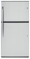 GE - 21.2 Cu. Ft. Top-Freezer Refrigerator - Stainless steel