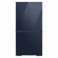 Samsung - Bespoke 29 cu. ft. 4-Door Flex French Door Refrigerator with WiFi and Customizable Panel Colors - Navy Glass