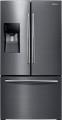 Samsung - 24.6 Cu. Ft. French Door Refrigerator - Fingerprint Resistant Black Stainless Steel