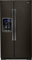 Whirlpool - 28.4 Cu. Ft. Side-by-Side Refrigerator with Water and Ice Dispenser - Black stainless steel