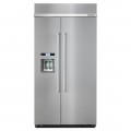 KitchenAid - 25 Cu. Ft. Side-by-Side Built-In Refrigerator - Stainless steel-5333502