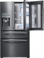Samsung - Showcase 27.8 Cu. Ft. 4-Door French Door Refrigerator - Fingerprint Resistant Black Stainless Steel