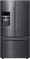 Samsung - 28 Cu. Ft. French Door Refrigerator - Fingerprint Resistant Black Stainless Steel