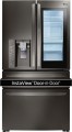 LG - 22.5 Cu. Ft. French InstaView Door-in-Door Counter-Depth Smart Wi-Fi Refrigerator - Black stainless steel