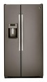 GE - 22.5 Cu. Ft. Side-by-Side Refrigerator with Thru-the-Door Ice and Water - Slate