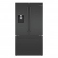 Bosch - 500 Series 21 Cu. Ft. French Door Counter-Depth Smart Refrigerator with External Water and Ice Maker - Black Stainless Stee