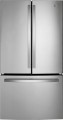 GE - 23.0 Cu. Ft. Side-by-Side Refrigerator with External Ice & Water Dispenser - Stainless steel