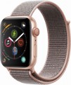 Apple - Apple Watch Series 4 (GPS + Cellular), 44mm Gold Aluminum Case with Pink Sand Sport Loop - Gold Aluminum