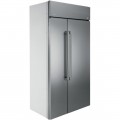 GE - Café Series 29.6 Cu. Ft. Side-by-Side Built-In Refrigerator - Stainless steel