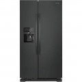 Amana - 24.5 Cu. Ft. Side-by-Side Refrigerator with Water and Ice Dispenser - Black