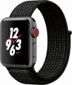 Apple - Geek Squad Certified Refurbished Apple Watch Nike+ Series 3 (GPS + Cellular), 38mm Black Sport Loop - Space Gray Aluminum