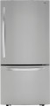 LG - 25.5 Cu. Ft. Bottom-Freezer Refrigerator with Ice Maker - Stainless steel-6395330