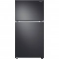 Samsung - 21.1 Cu. Ft. Top-Freezer Refrigerator - Fingerprint Resistant Black Stainless Steel