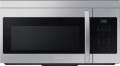 Samsung - Open Box 1.1 cu. ft. Smart SLIM Over-the-Range Microwave with 400 CFM Hood Ventilation, Wi-Fi & Voice Control - Black Stainless Steel