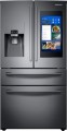 Samsung - Family Hub 27.7 Cu. Ft. 4-Door French Door Refrigerator - Fingerprint Resistant Black Stainless Steel