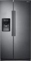 Samsung - 24.5 Cu. Ft. Side-by-Side Refrigerator - Fingerprint Resistant Black Stainless Steel