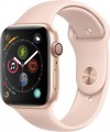 Apple - Apple Watch Series 4 (GPS), 44mm Gold Aluminum Case with Pink Sand Sport Band - Gold Aluminum