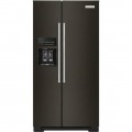 KitchenAid - 22.6 Cu. Ft. Side-by-Side Counter-Depth Refrigerator - Black stainle-6366217ss steel