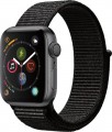 Apple - Apple Watch Series 4 (GPS), 40mm Space Gray Aluminum Case with Black Sport Loop - Space Gray Aluminum