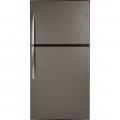 GE - 21.2 Cu. Ft. Top-Freezer Refrigerator - Slate